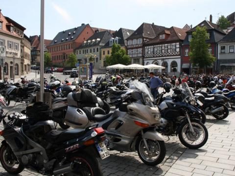 Motorradgottesdienst auf dem Marktplatz in Lichtenfels